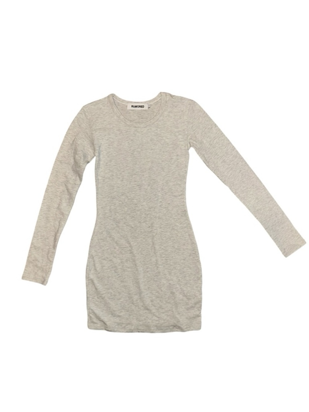 Rumored Love Heather Gray Long Sleeve Bodycon Dress size small